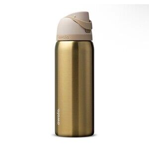 Special Edition Holiday Owala 32oz FreeSip Water Bottle GOLD New READ